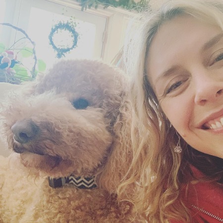 Cydney Cathalene Chase with her pet dog.